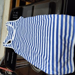 Tank top dress! It's a bright blue and white striped made by Faded Glory size L